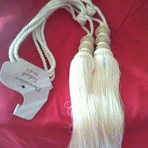VATICAN HOMES Decorative Tiebacks Curtains Drapes Jeweled Tassles Beautiful Ivor